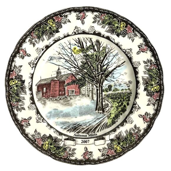 Johnson Bros Friendly Village England Autumn Mists 2007 Collector Dinner Plate - Picture 1 of 8